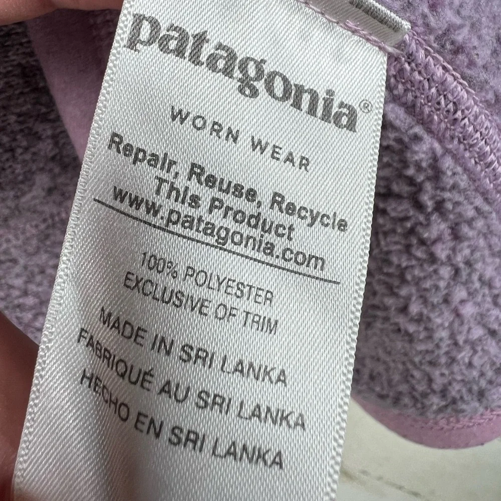 Patagonia Better Sweater 1/4 Zip Girls XXL 16-18 Purple - Picture 5 of 9
